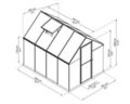Växthus Mythos 4,6 m² Mörkgrå Canopia by Palram